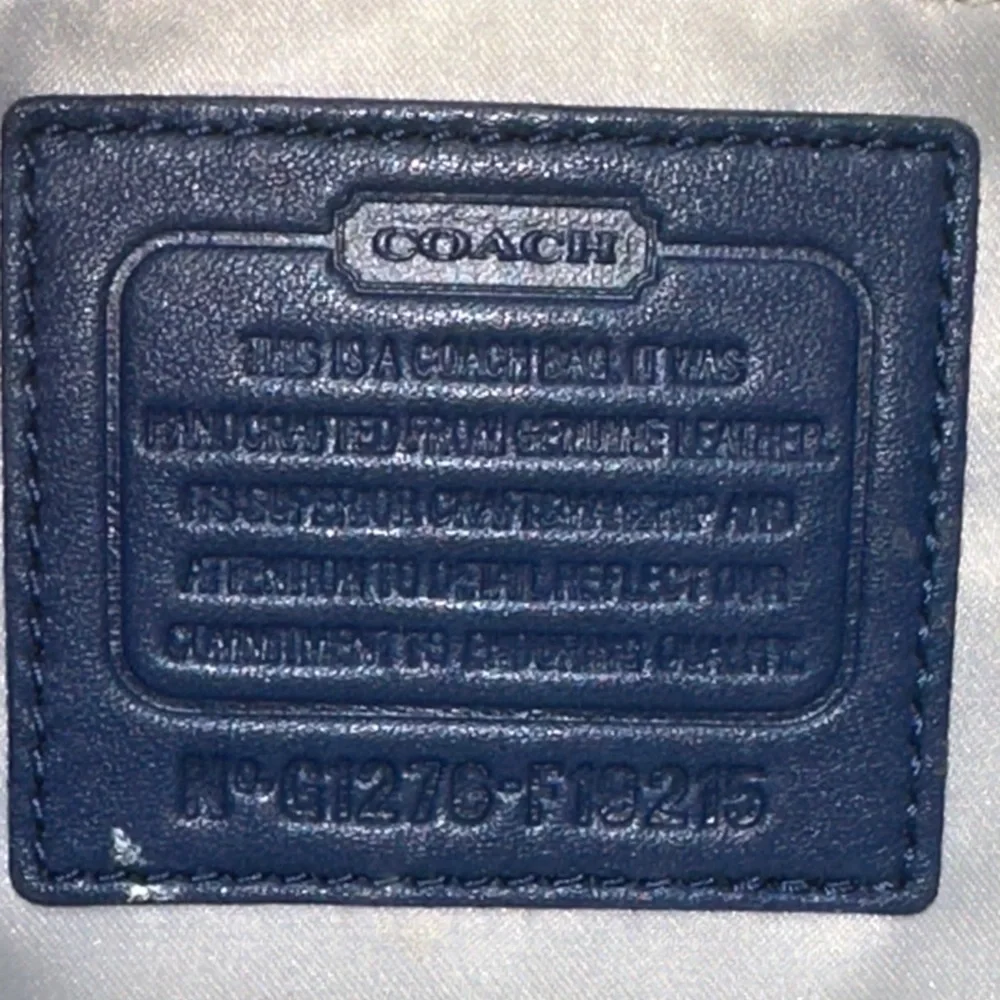 Coach Madison Navy Patent Leather Satchel Shoulder Bag